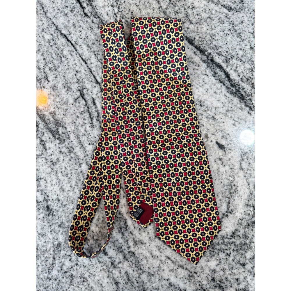 Dolce & Gabbana Basic Necktie Geometric Print Silk Designer Italy‎